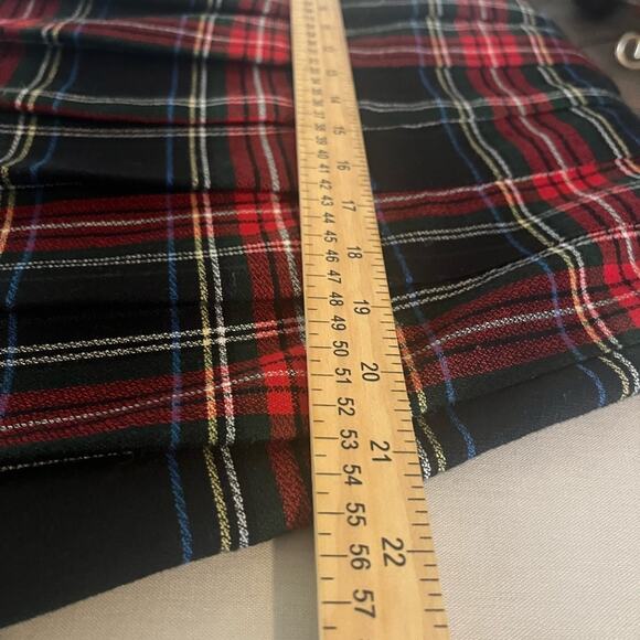 Vintage 80s Tartan Pleated  Skirt Plus Size - Picture 7 of 8